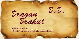 Dragan Drakul vizit kartica